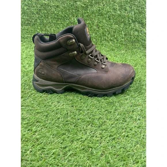 Timberland Keele Ridge Brown Leather Waterproof Boots Mens Size 9 Wide 6905B - Picture 3 of 11